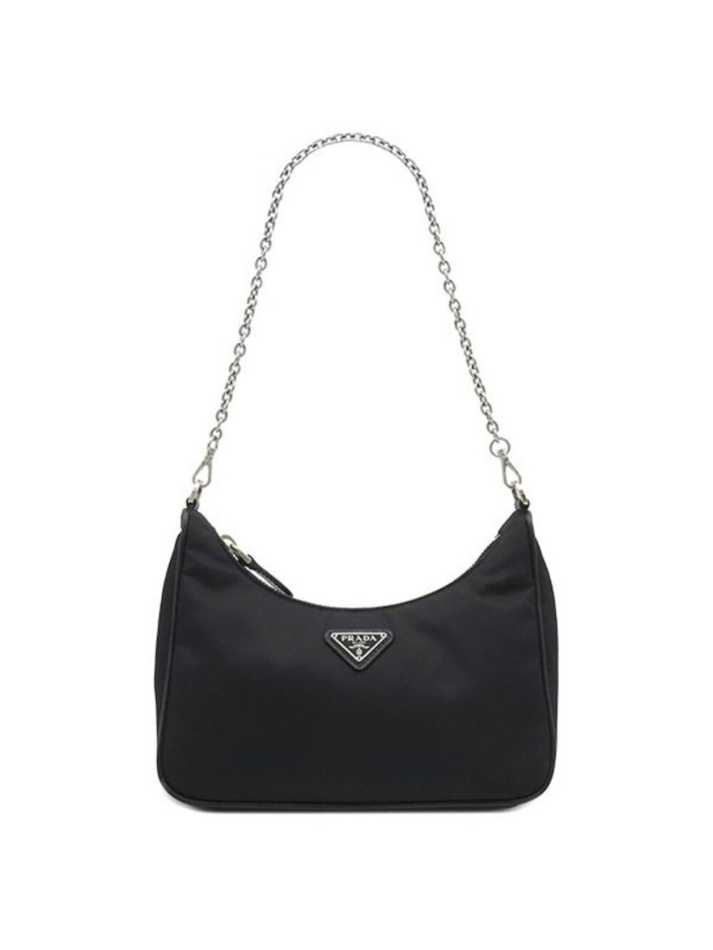 Prada 2-Way Bag Re Edition 2005 Re-Nylon Bag Nylon Leather Black Silver